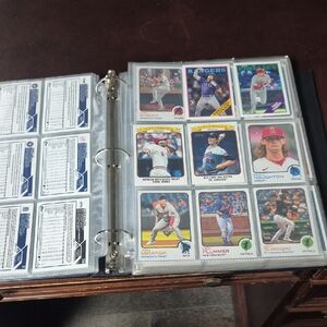 Baseball Card Collection in Binder